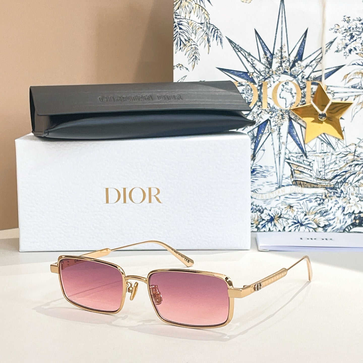 Half frame gradient sunglasses