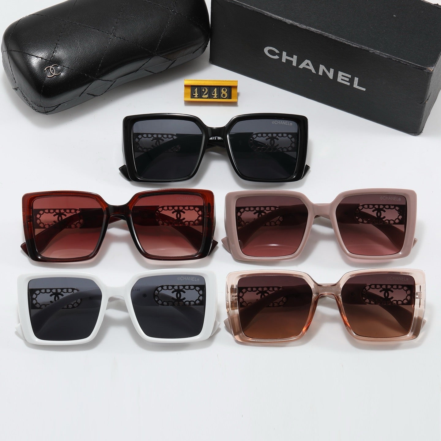 5 colors new full lens iconic logo sunglasses
