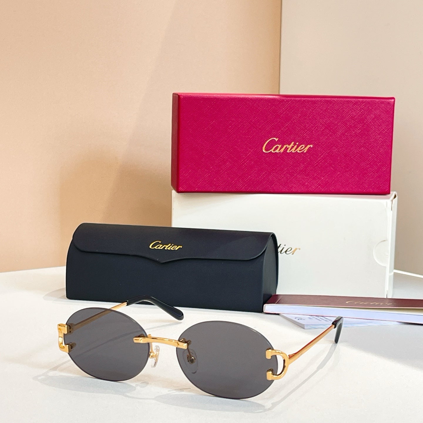 3 color frameless sunglasses