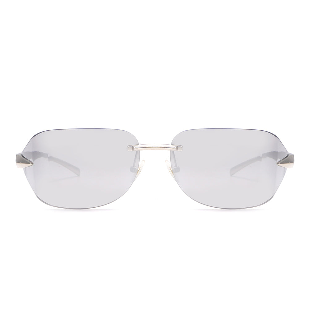 Dollger Rectangle Rimless Tinted Sunglasses