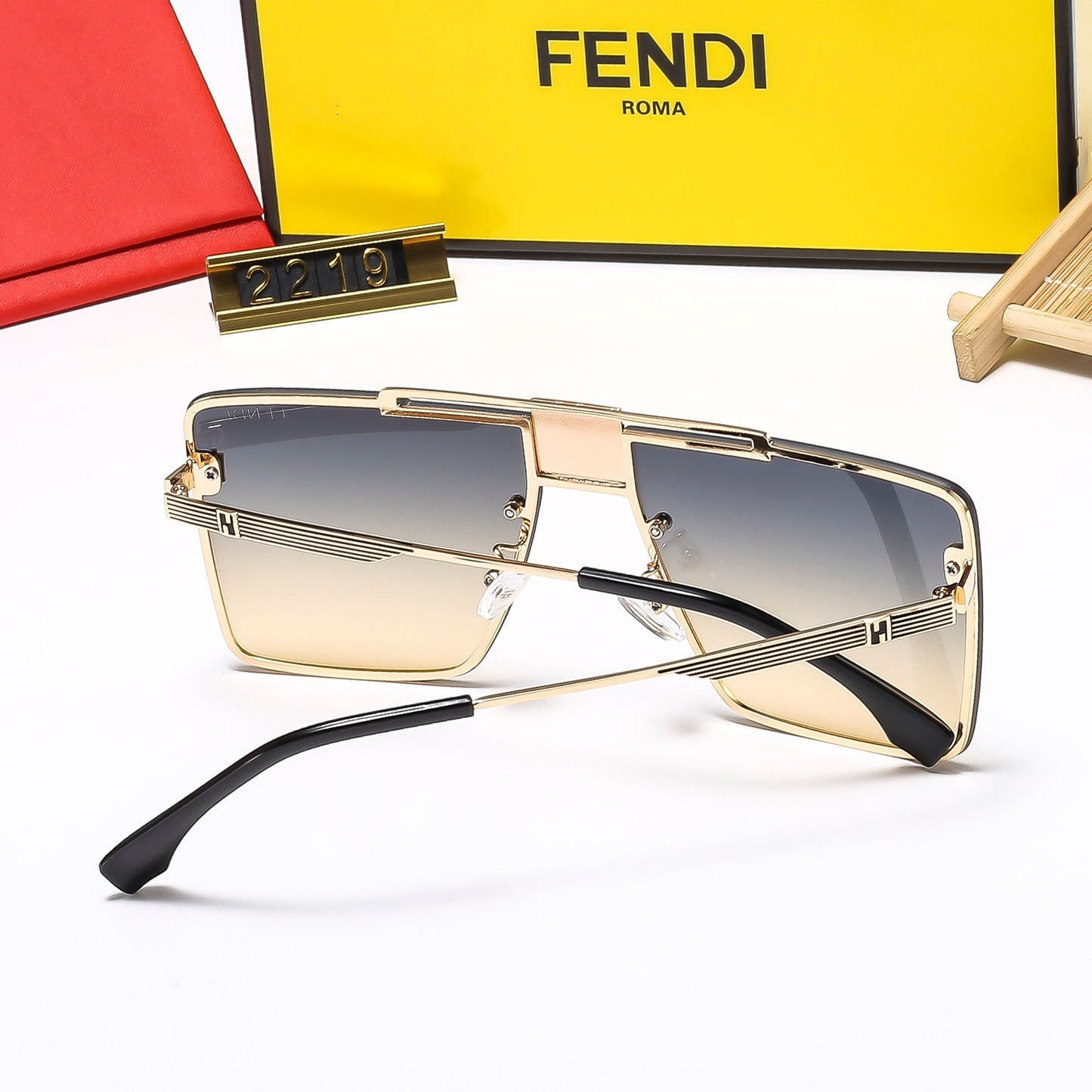 6 Color Square Frame Hot Sunglasses 2219