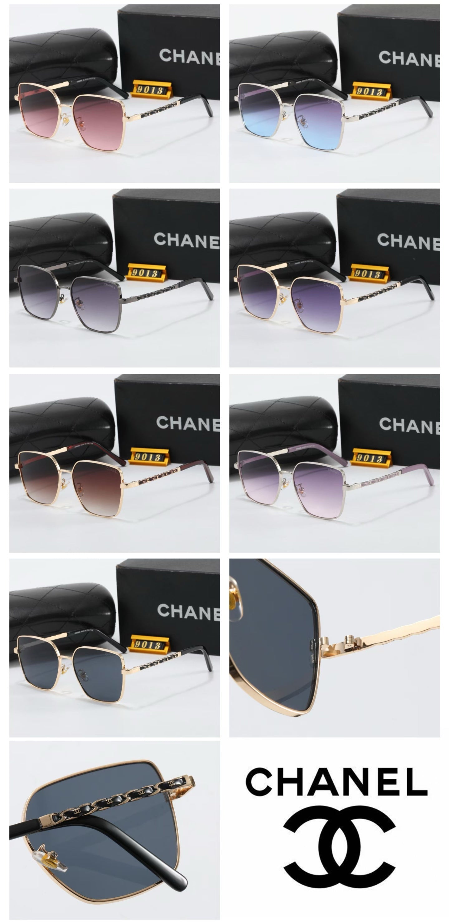 7 colors alloy frame sunglasses 9013