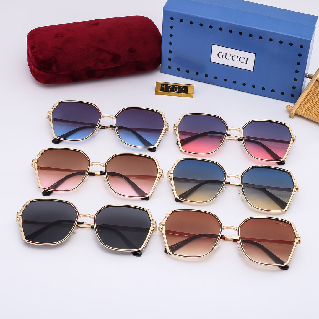 4-color trendy plain sunglasses 1703