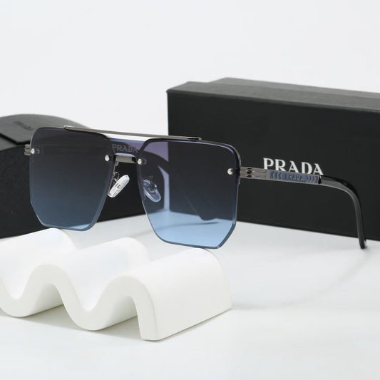 New gradient frameless thin sunglasses