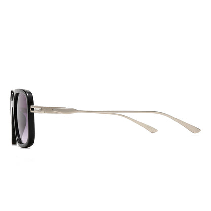 Dollger Oversized Square Aviator Tinted Sunglasses