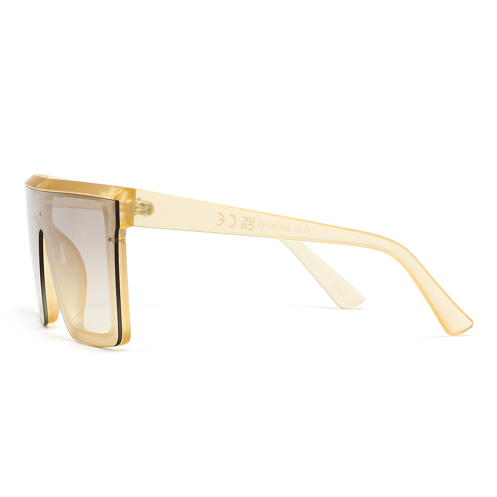 Dollger Black Rectangle Aviator Sunglasses