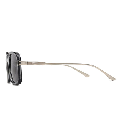 Dollger Oversized Square Aviator Tinted Sunglasses