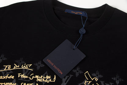 Full print splicing patch embroidery t-shirt