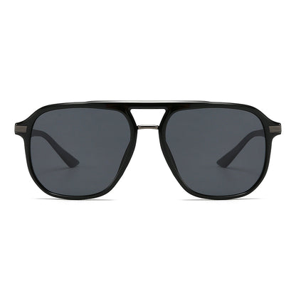 Rectangular polarized oversized mirror driving sunglasses