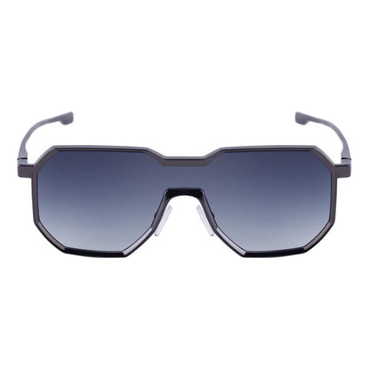 Punk style one piece large frame polygonal trendy sunglasses