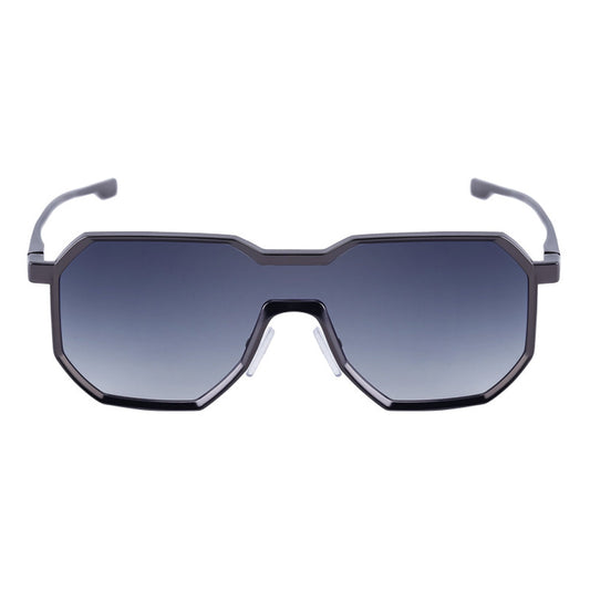Punk style one piece large frame polygonal trendy sunglasses