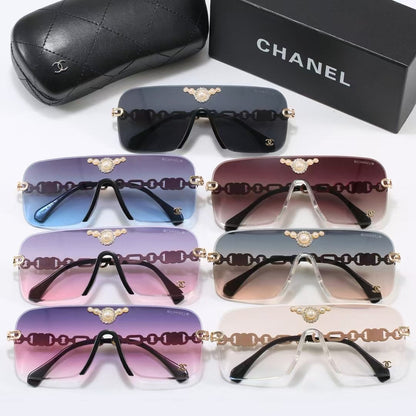 Half frame metal sunglasses