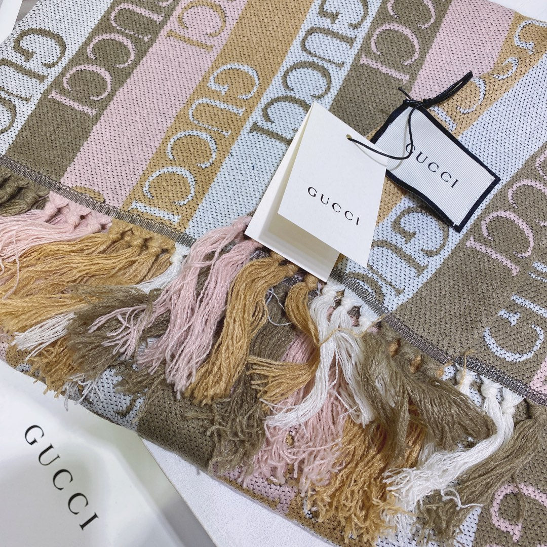 Double-sided Jacquard Fringed Scarf Shawl