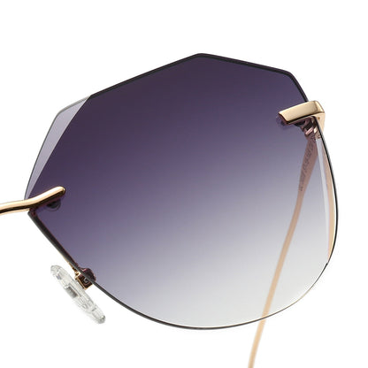 Dollger Irregular Round Tinted Sunglasses