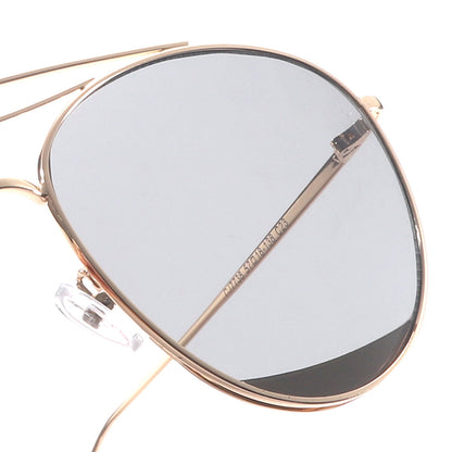 Dollger Polished Silver Aviator Sunglasses
