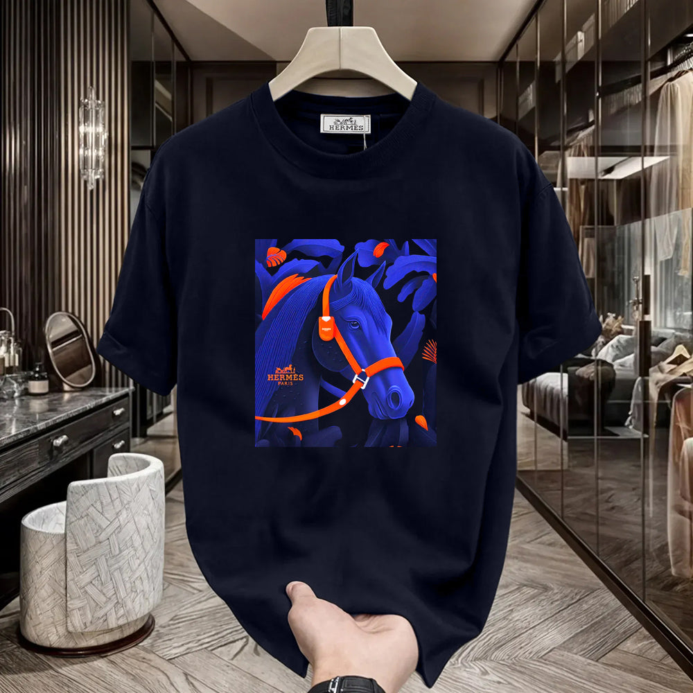 Horse Print Short Sleeve T-Shirt