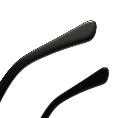 Dollger Black-Clear Hipster Acetate Square Tinted Sunglasses