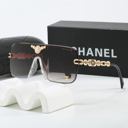 Half frame metal sunglasses