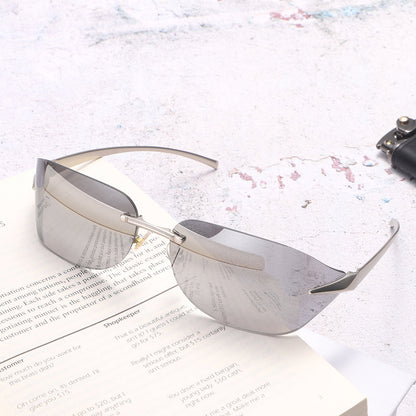 Dollger Rectangle Rimless Tinted Sunglasses