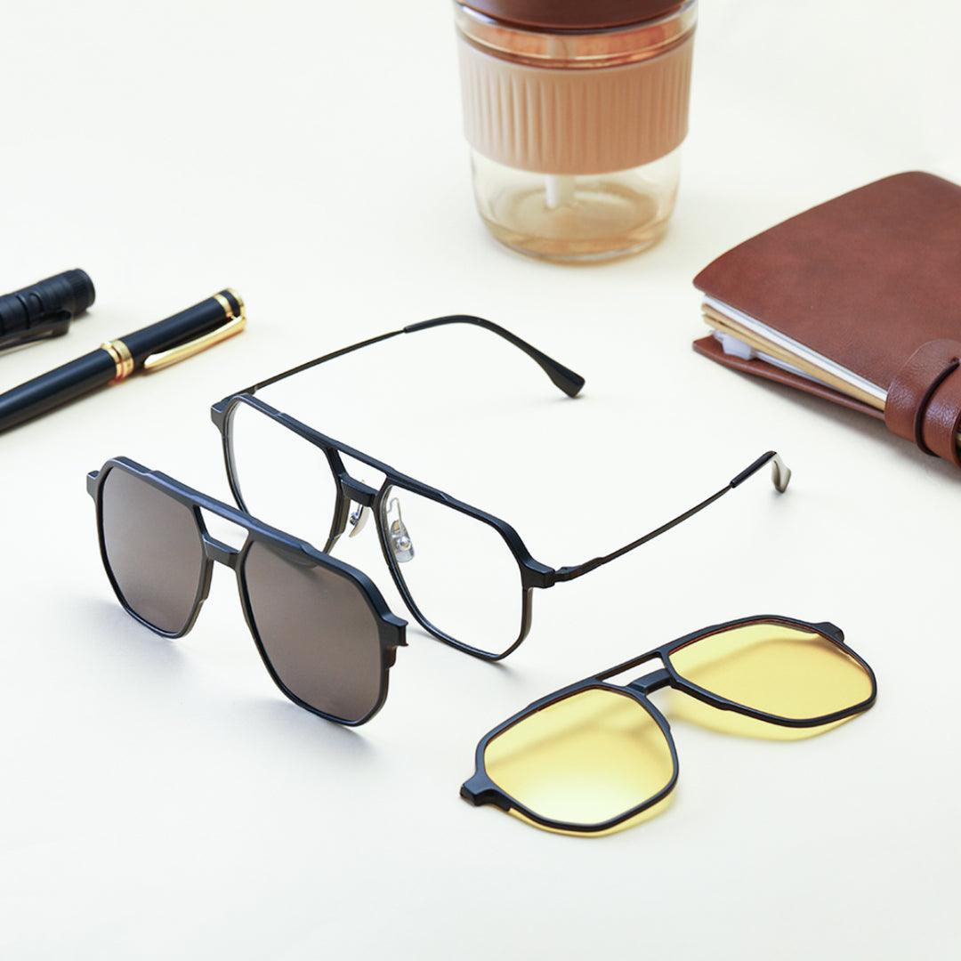 Clip On Sunglasses 3 in 1