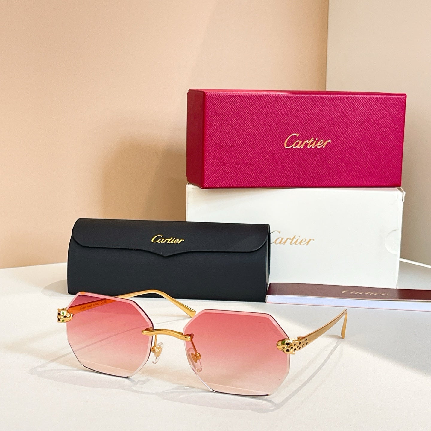 Frameless two-tone sunglasses