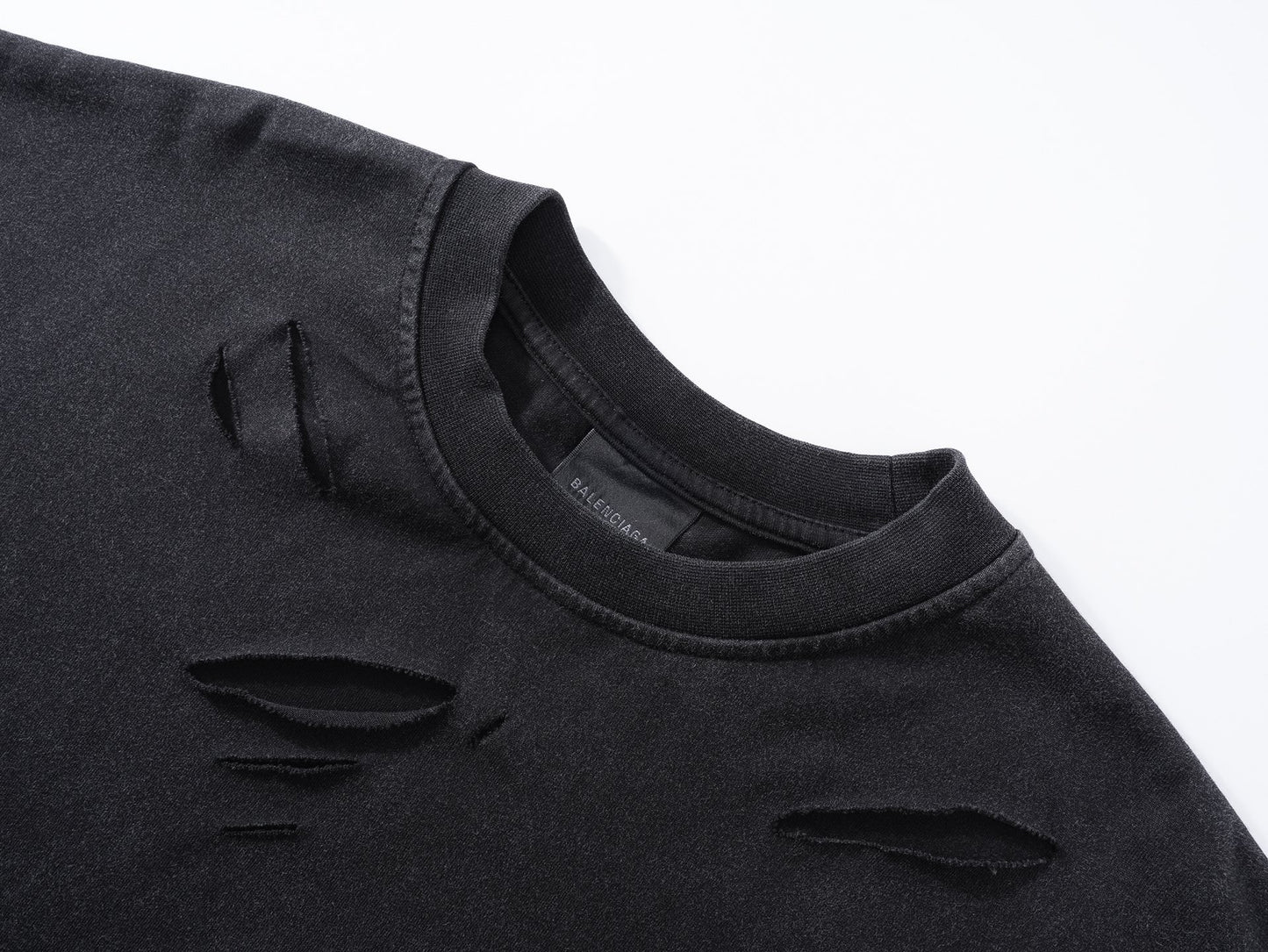 Printed ripped long sleeve t-shirt