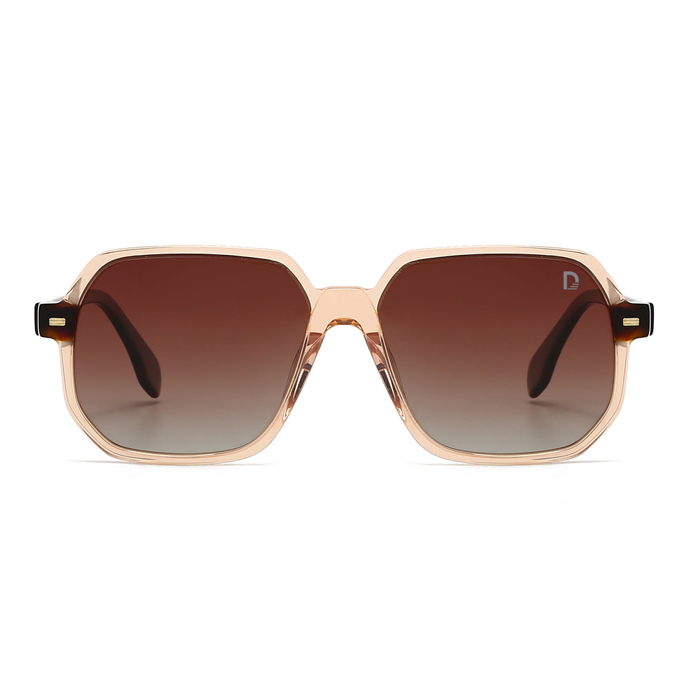 Dollger Hipster Square Full-Rim Sunglasses