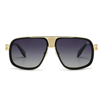 Dollger Aviator Square Black Grey Sunglasses