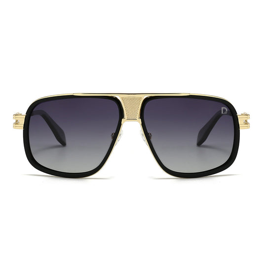 Dollger Aviator Square Black Grey Sunglasses
