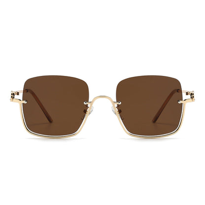 Dollger Square Semi-Rimless Tinted Sunglasses