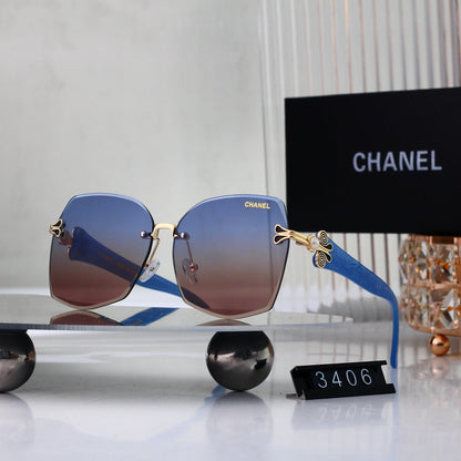 New Half-Frame Metal Sunglasses