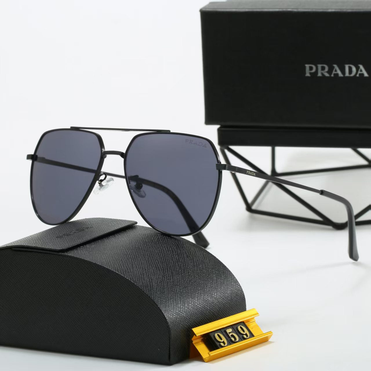 Thin lens metal sunglasses 959