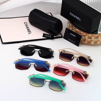 New Half-Frame Metal Sunglasses