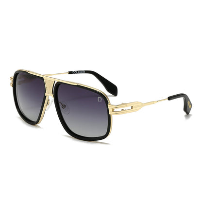 Dollger Aviator Square Black Grey Sunglasses