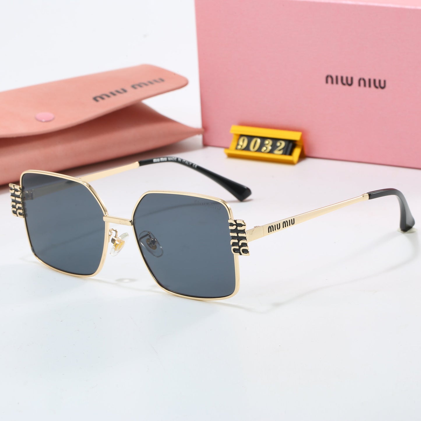 7 colors new metal frame thin temple sunglasses 9032