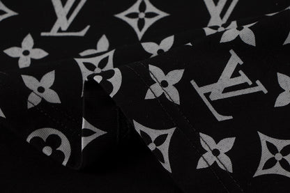 Full print splicing patch embroidery t-shirt