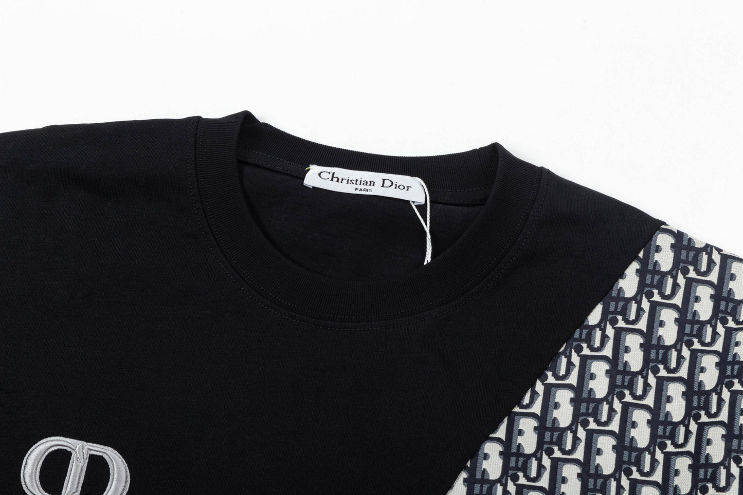 2025ss embroidered splicing t-shirt
