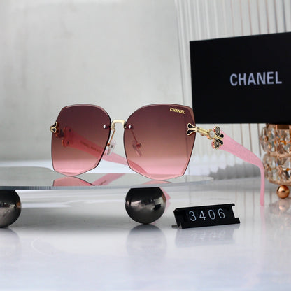 New Half-Frame Metal Sunglasses