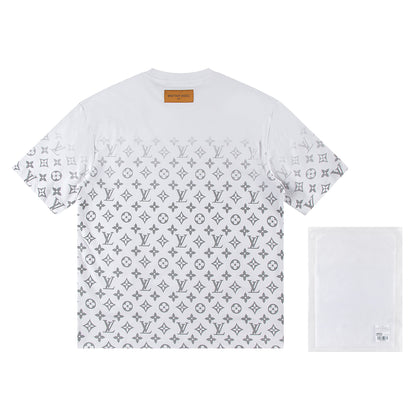 Full print splicing patch embroidery t-shirt