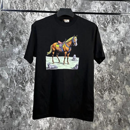 Horse Print Short Sleeve T-Shirt