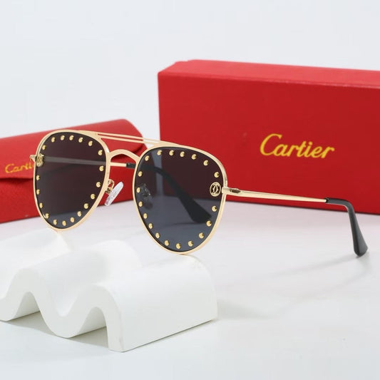 7 colors fashion Personalized rivet large frame sunglasses