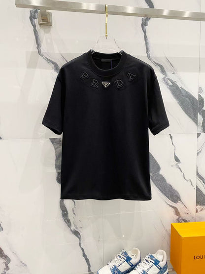 High quality craftsmanship metal logo t-shirt