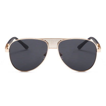 Dollger Silver and Lavender Gradient Aviator Sunglasses