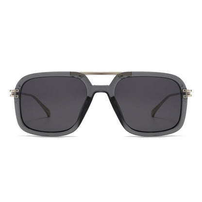 Dollger Oversized Square Aviator Tinted Sunglasses