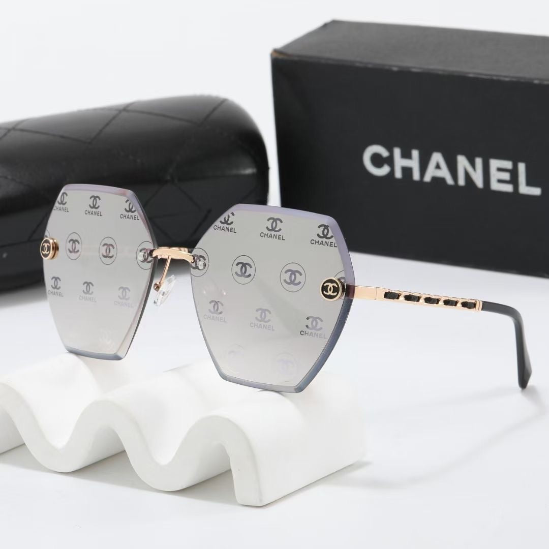 7 colors new prismatic lens metal frame sunglasses