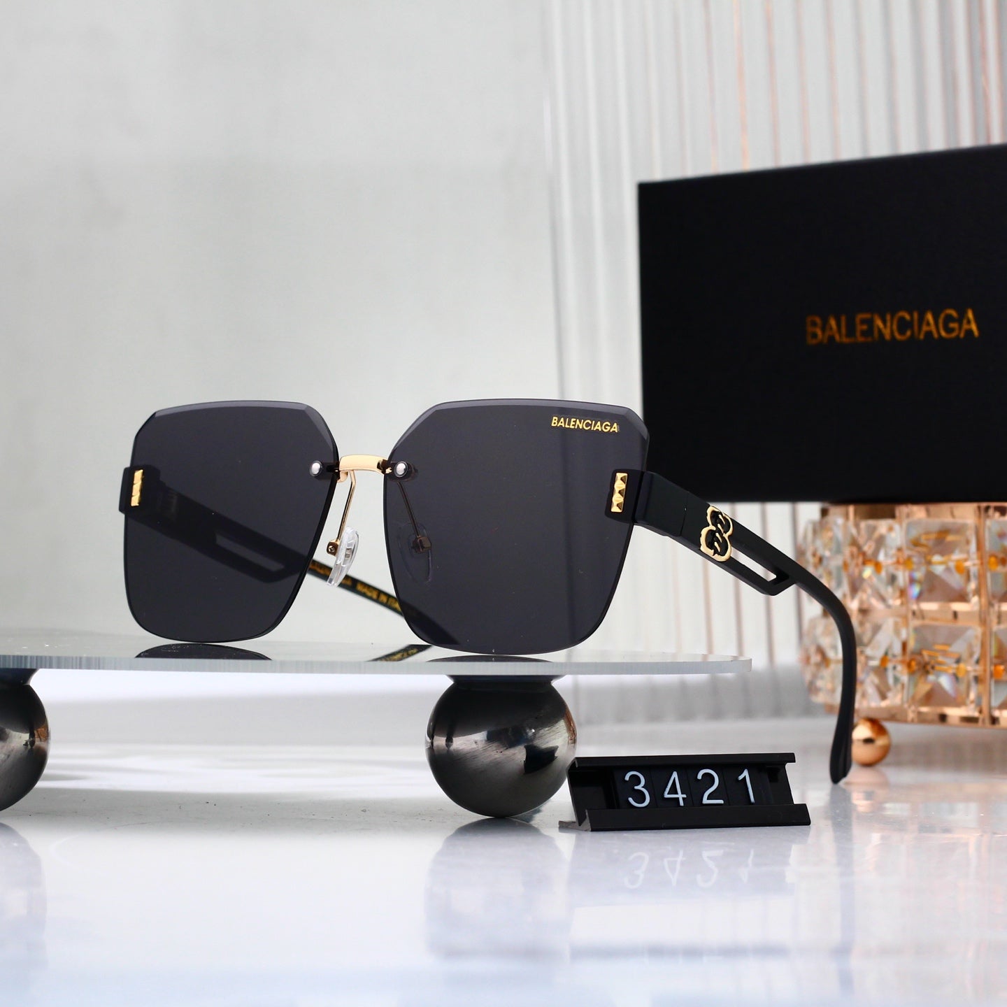 Frameless Metal Gradient Sunglasses