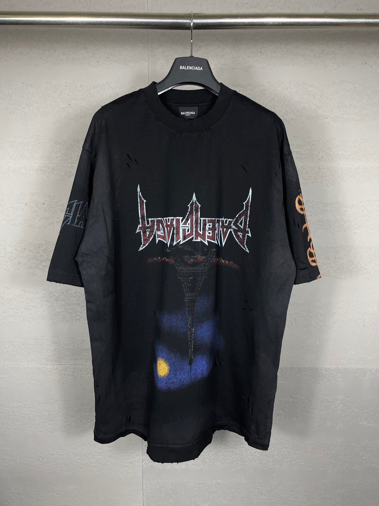 Wash gradient pattern t-shirt