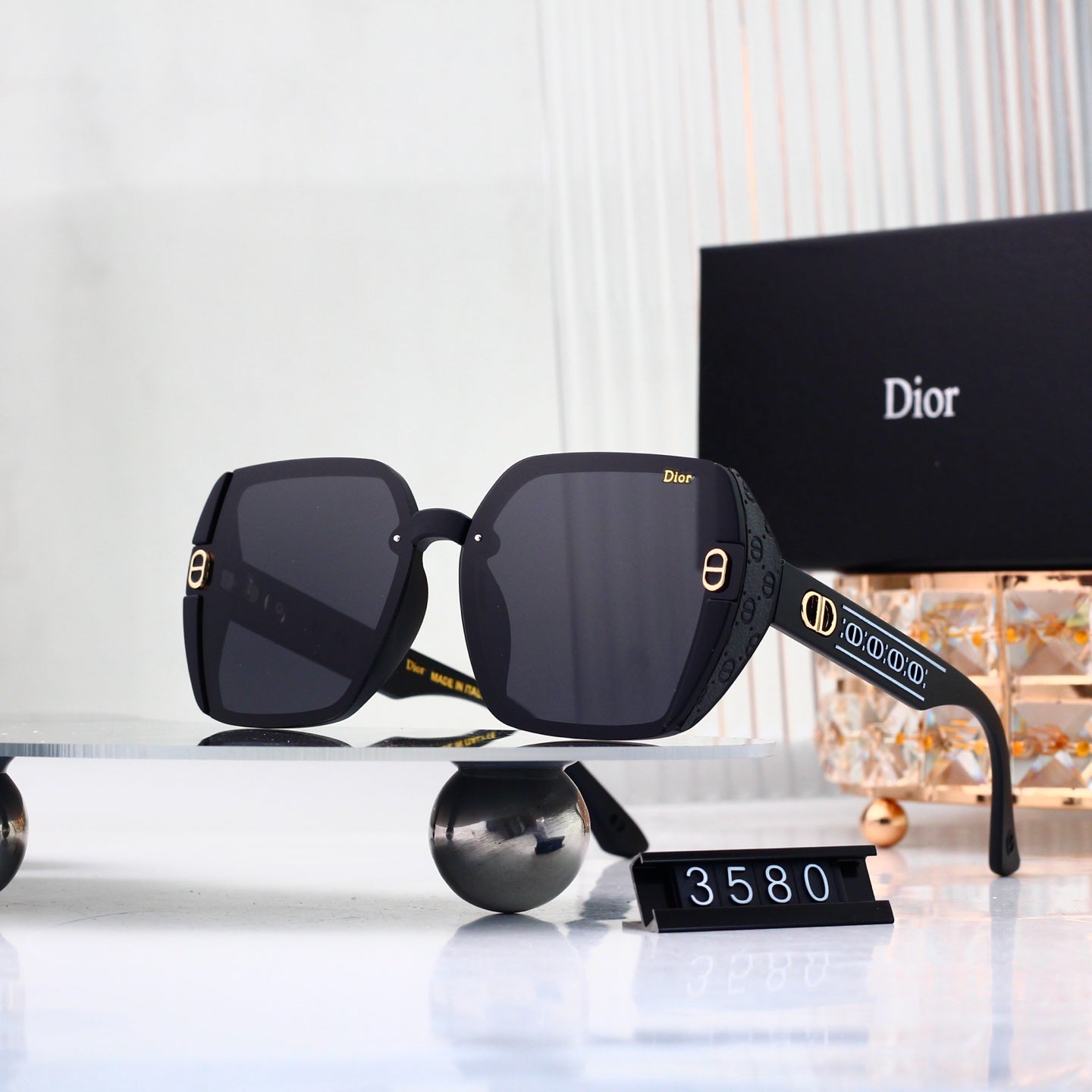 Half Frame Square Gradient Sunglasses