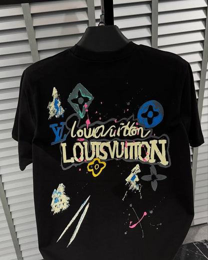 New Ink splashing print t-shirt