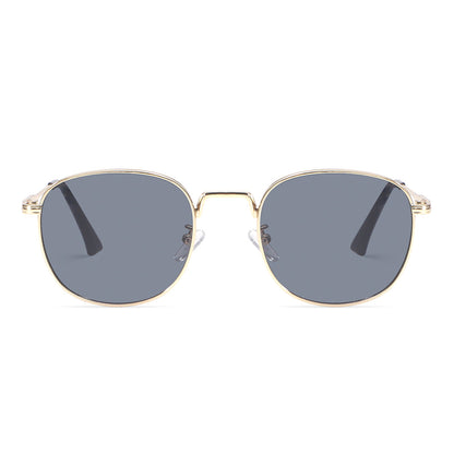 Dollger Rose Gold Retro-Vintage Round Tinted Sunglasses